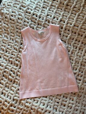 Pink Sleeveless Knit Tank